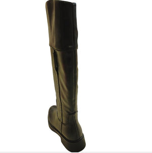 Stivali Donna Solo Soprani Alti Neri in Pelle – Boots Eleganti con Zip e Suola Comfort Solo soprani colore Nero - SculcoScarpe