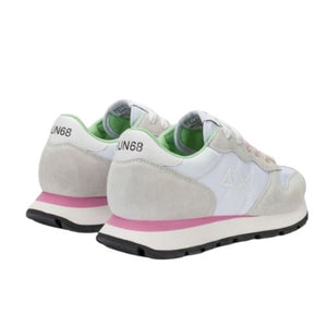 SUN68 Ally Solid Donna Bianco – Sneakers in Nylon e Suede con Dettagli Rosa e Verdi SUN68 colore Bianco - SculcoScarpe