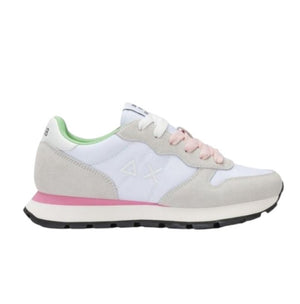 SUN68 Ally Solid Donna Bianco – Sneakers in Nylon e Suede con Dettagli Rosa e Verdi SUN68 colore Bianco - SculcoScarpe