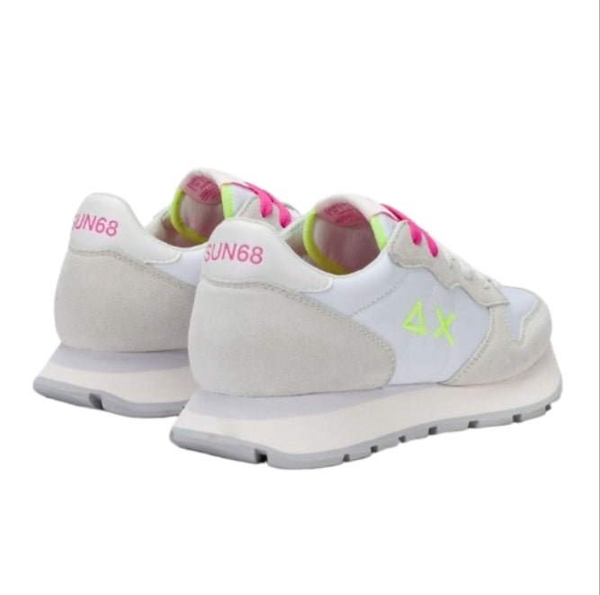 SUN68 Ally Solid Donna Bianco/Fucsia Fluo – Sneakers in Suede e Nylon Casual Chic SUN68 colore Bianco - SculcoScarpe