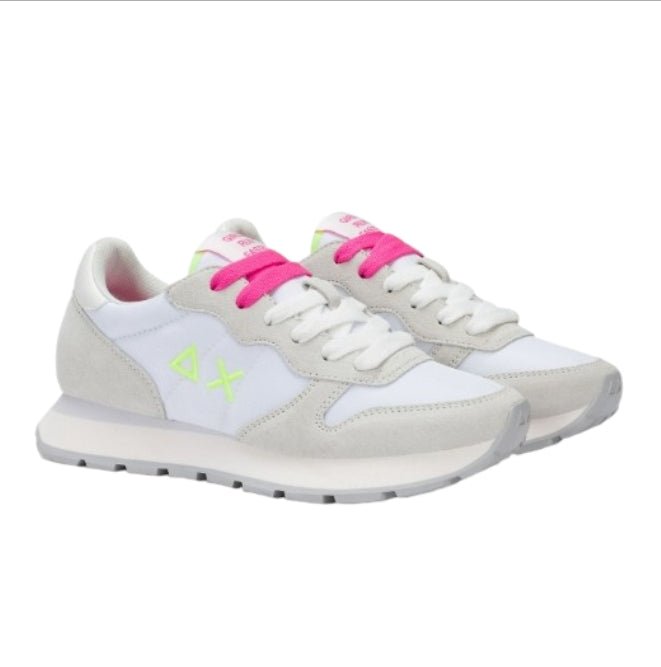 SUN68 Ally Solid Donna Bianco/Fucsia Fluo – Sneakers in Suede e Nylon Casual Chic SUN68 colore Bianco - SculcoScarpe