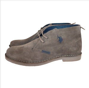 🛍 US POLO ASSN Polacchino Uomo in Camoscio Beige – Scarpa Casual Elegante U.S. Polo Assn. colore Beige - SculcoScarpe